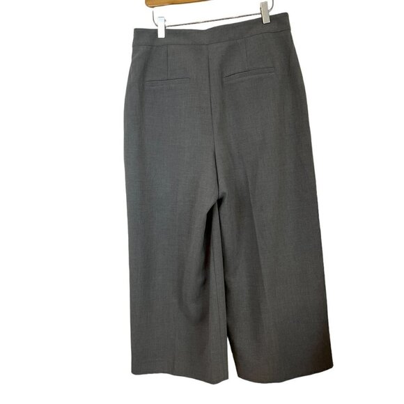RW & Co Gray High-Rise Cropped Wide Leg Trouser Pants Career Preppy Size 12 - Picture 4 of 4